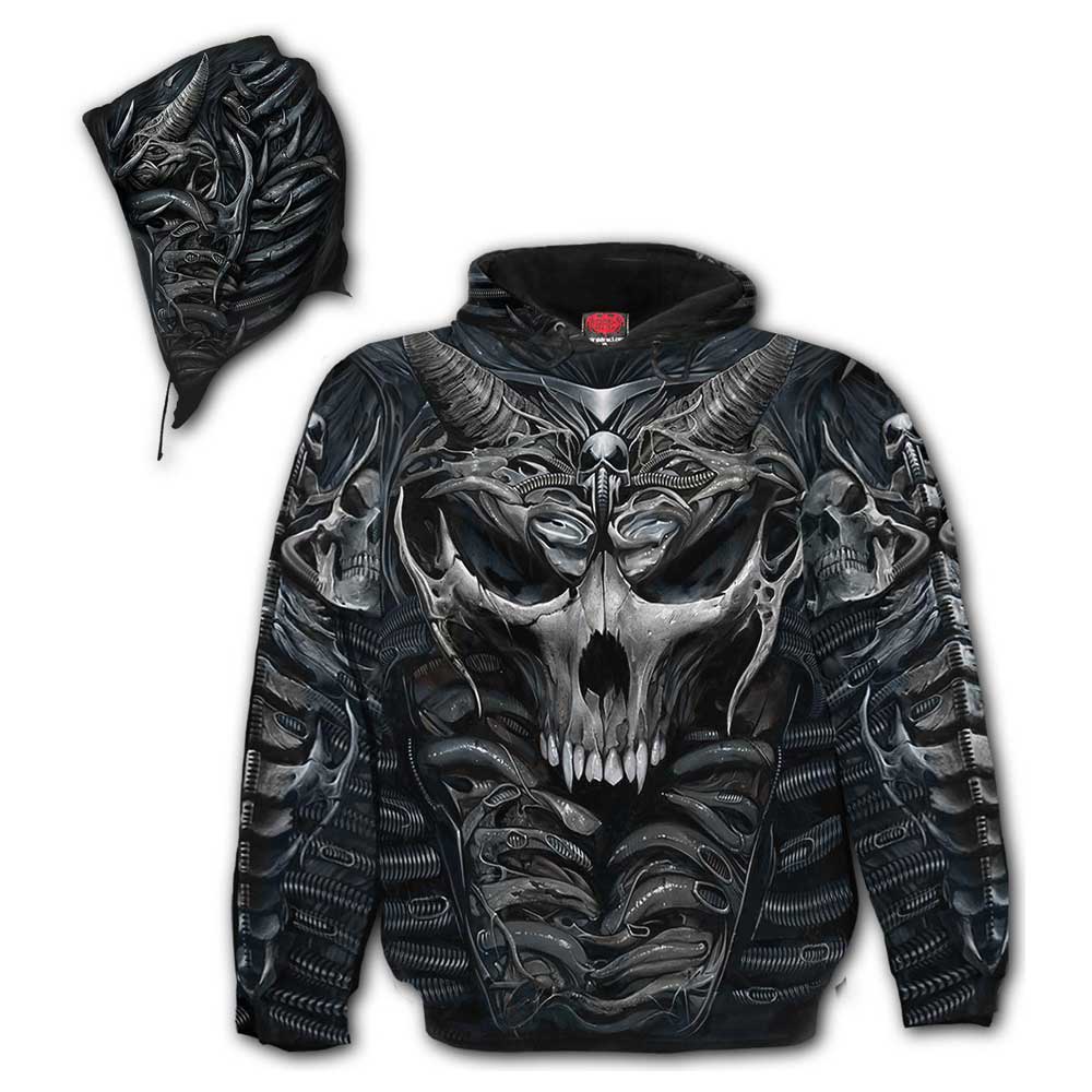 Spiral - SKULL ARMOUR Hoodie - Black